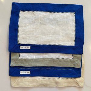 NEW Sferra Cocktail Napkins Large New (4)